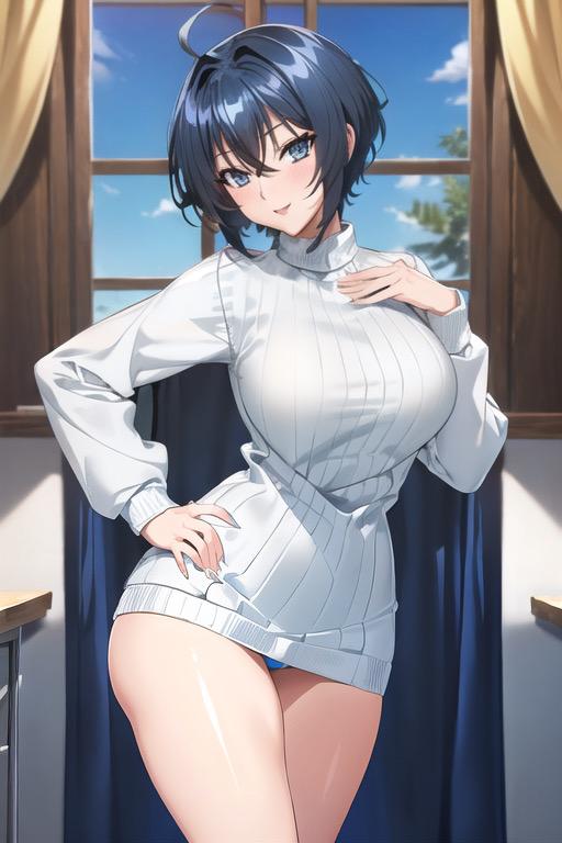 青髪美女イラスト