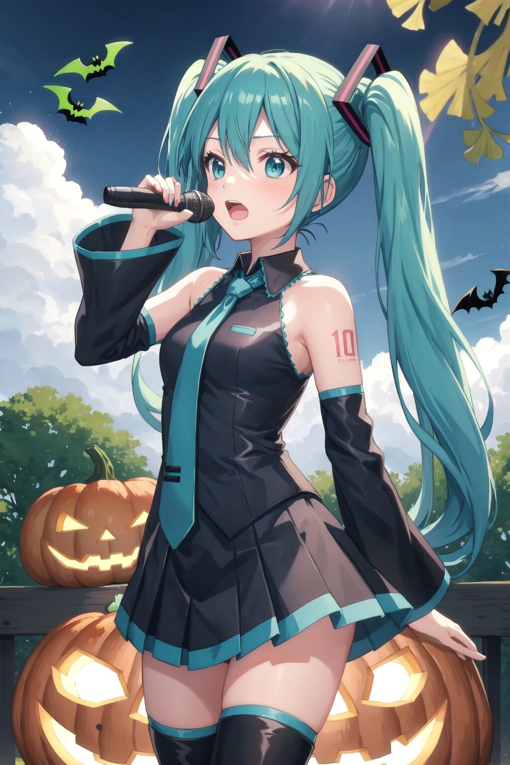 V4B 初音ミクでハロウィンに参加 | の人気AIイラスト・グラビア