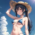 砂浜のビキニ美女 4枚目