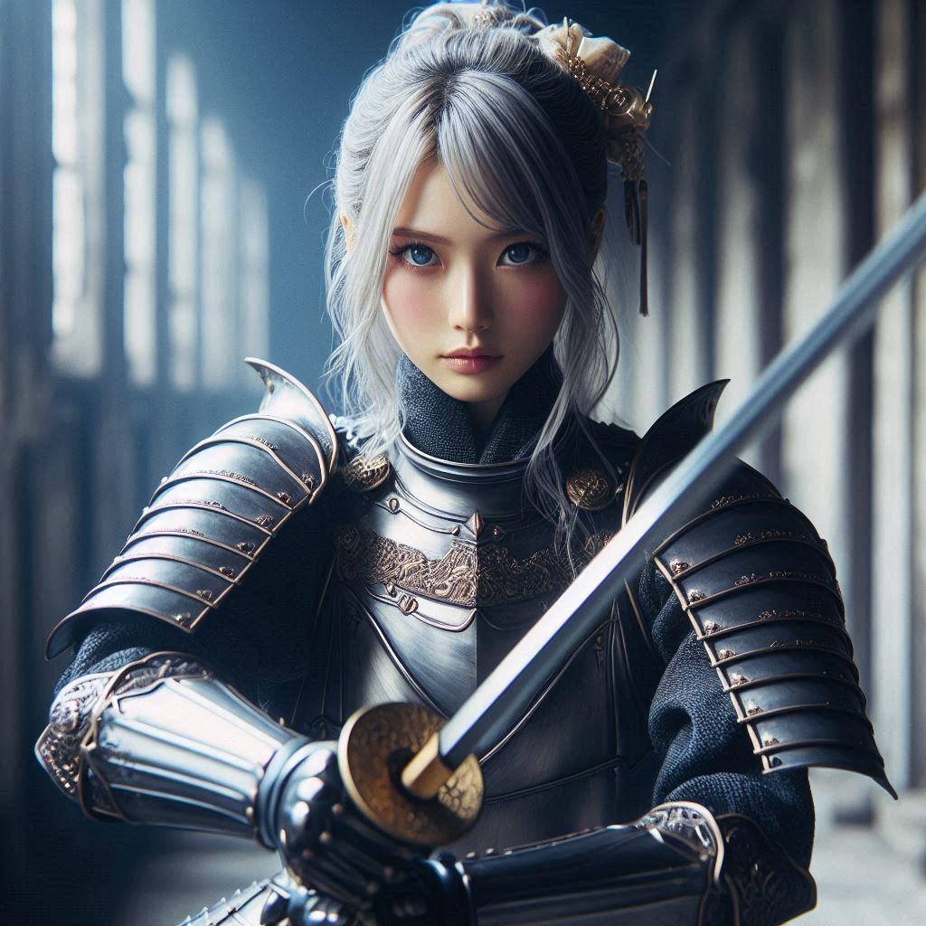 銀髪蒼眼の騎士