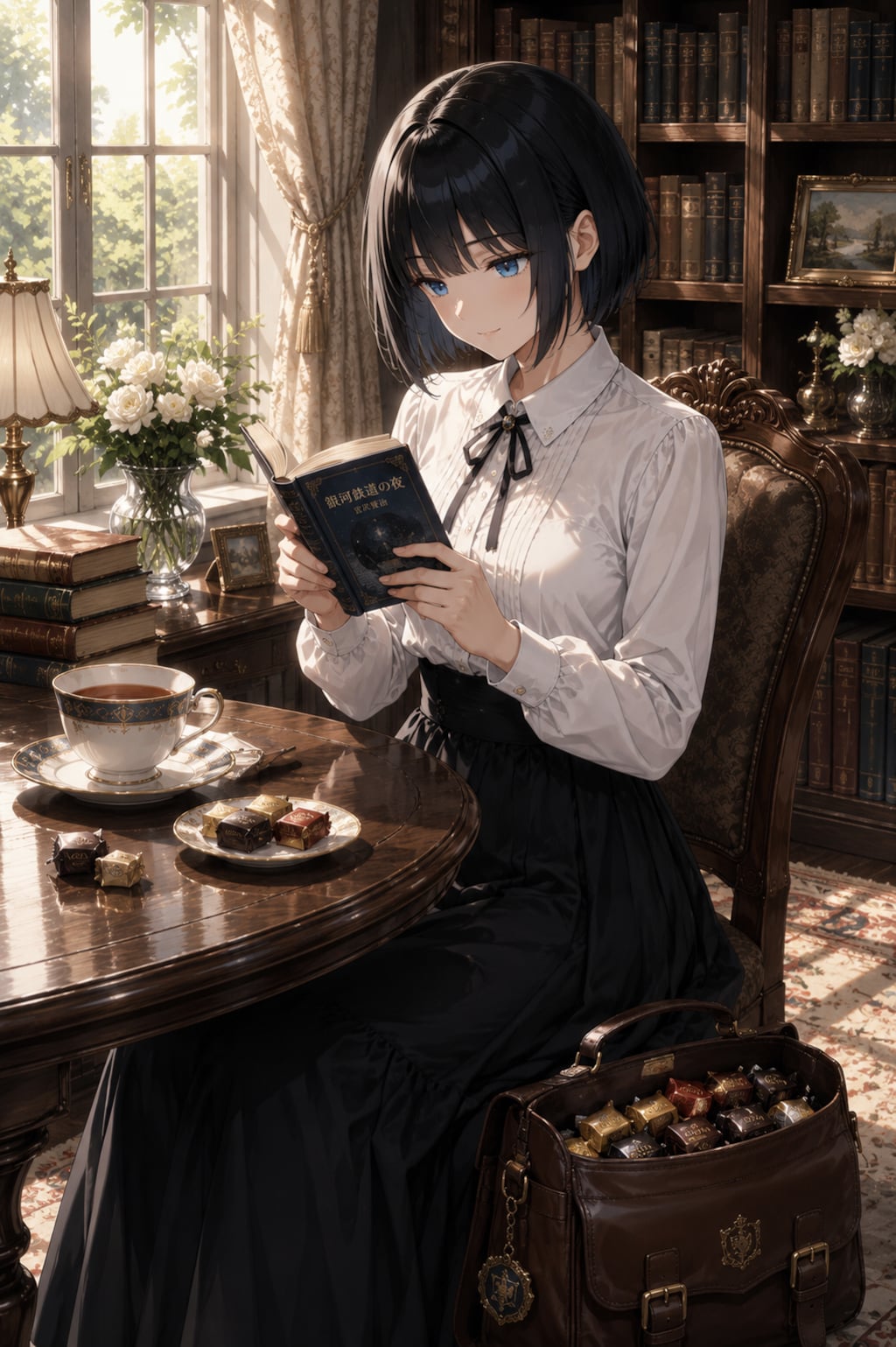 私設図書館の黒髪栞さん