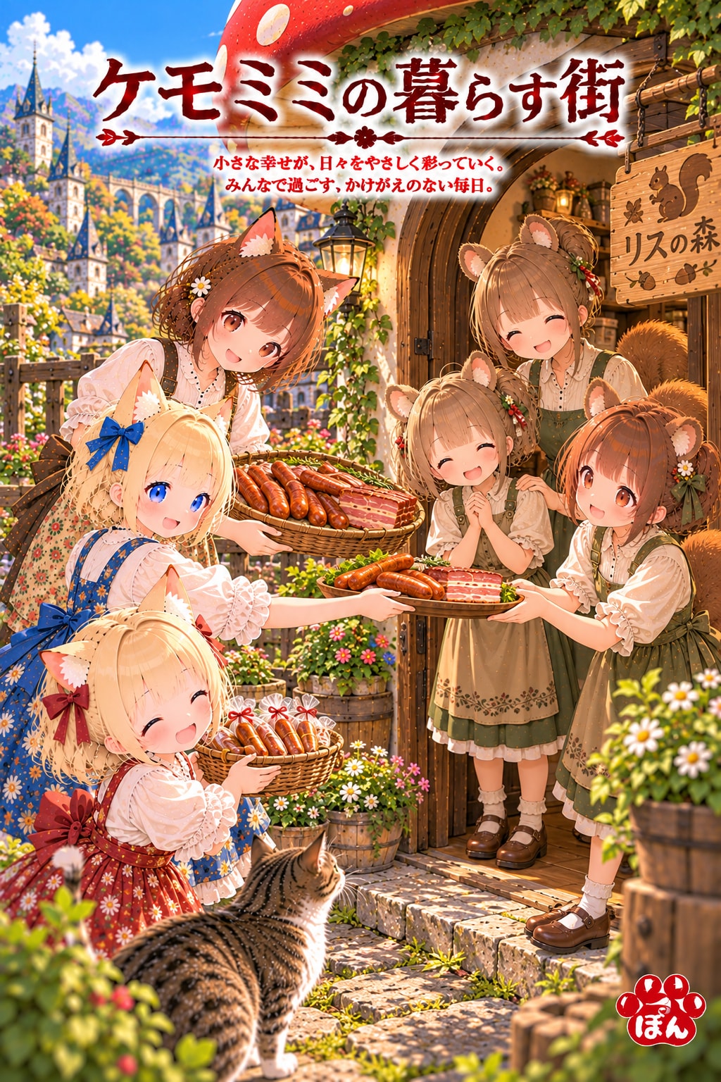 ケモミミの暮らす街 | の人気AIイラスト・グラビア