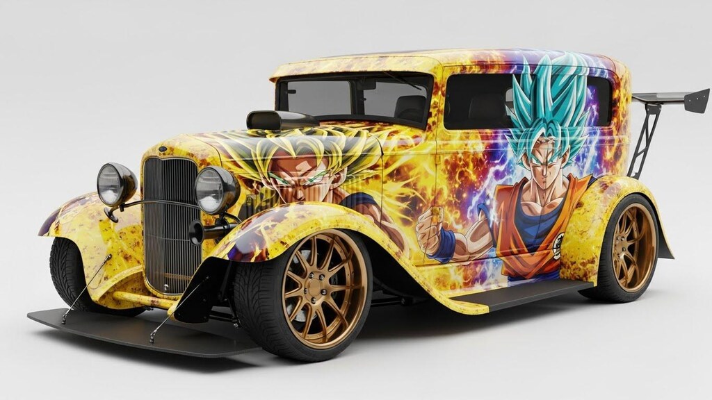 フォードセダンドラゴンボール痛車