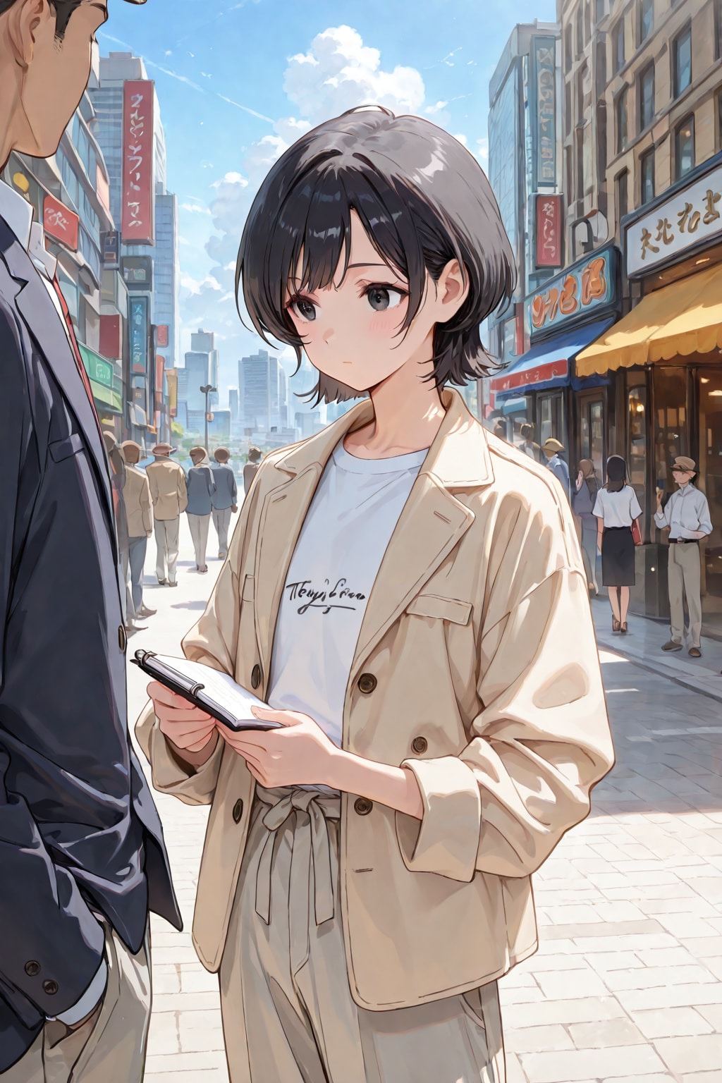 女探偵　聞き込み調査＆情報収集中