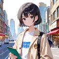 女探偵　聞き込み調査＆情報収集中 2枚目