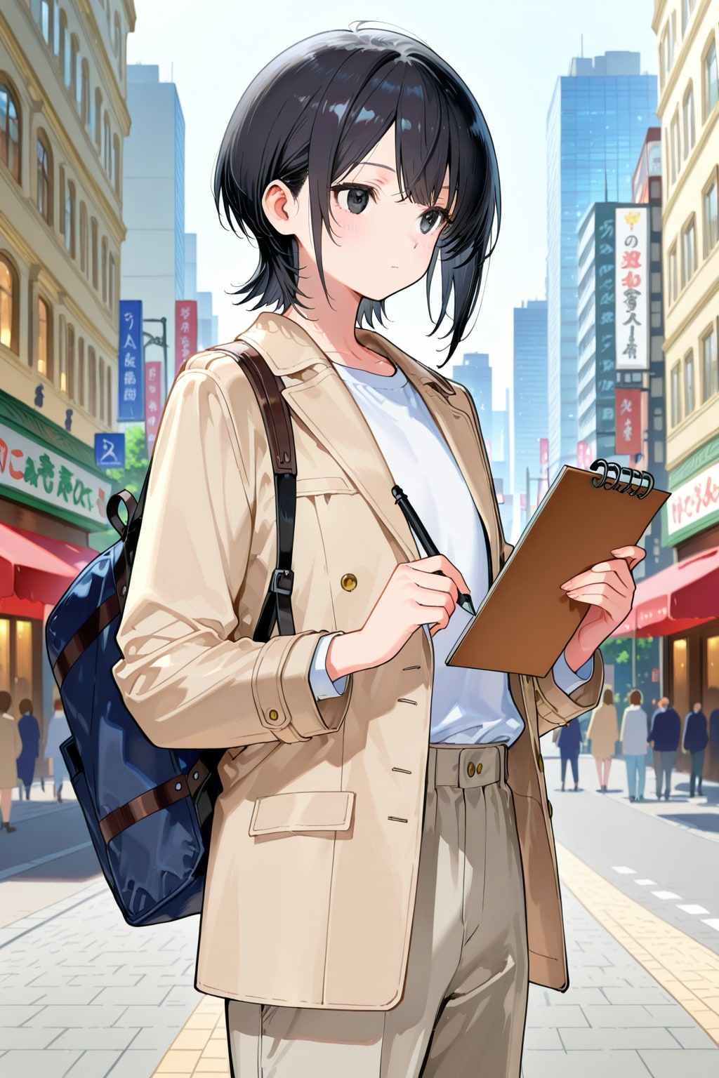 女探偵　聞き込み調査＆情報収集中
