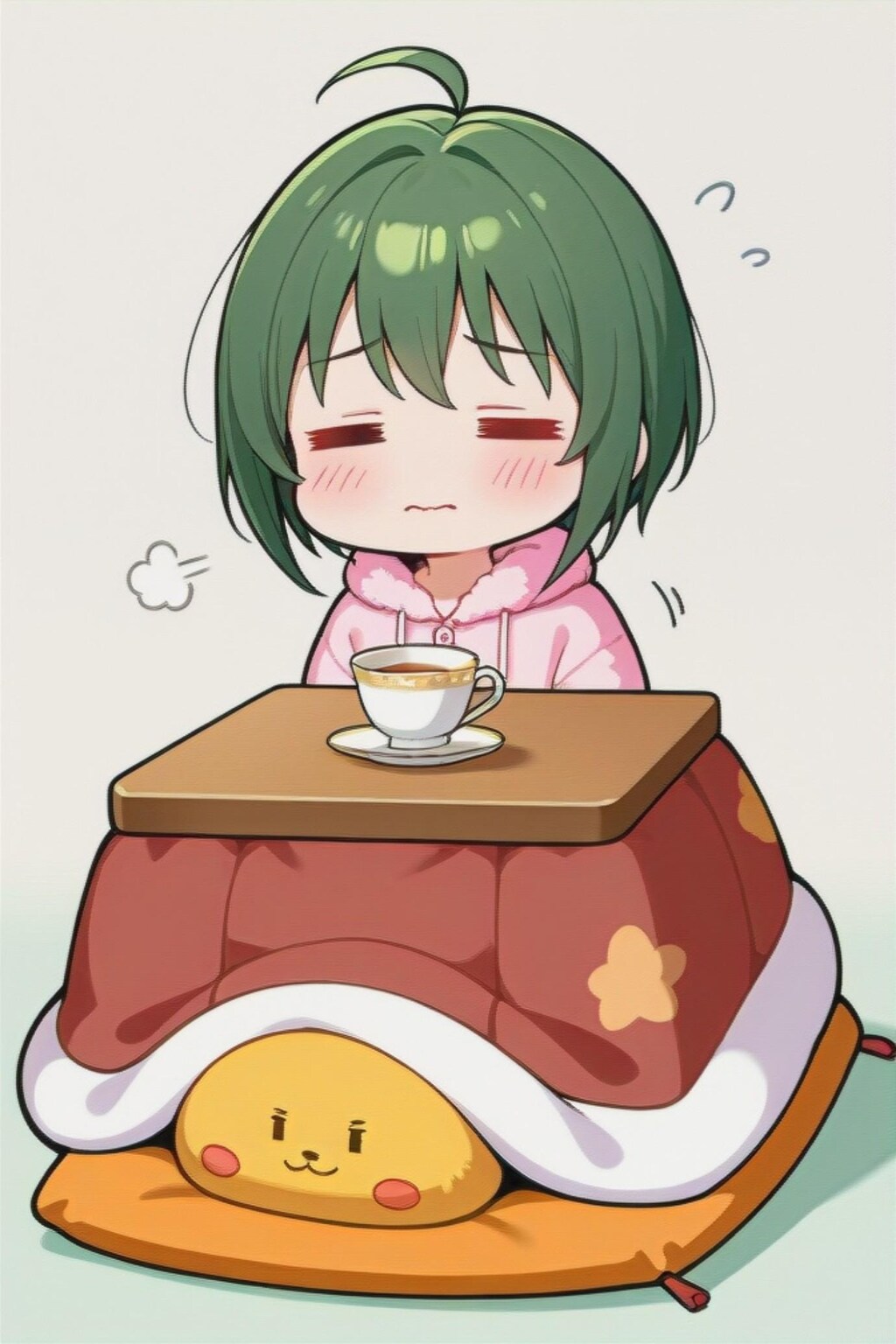 年末の緑髪ちゃん