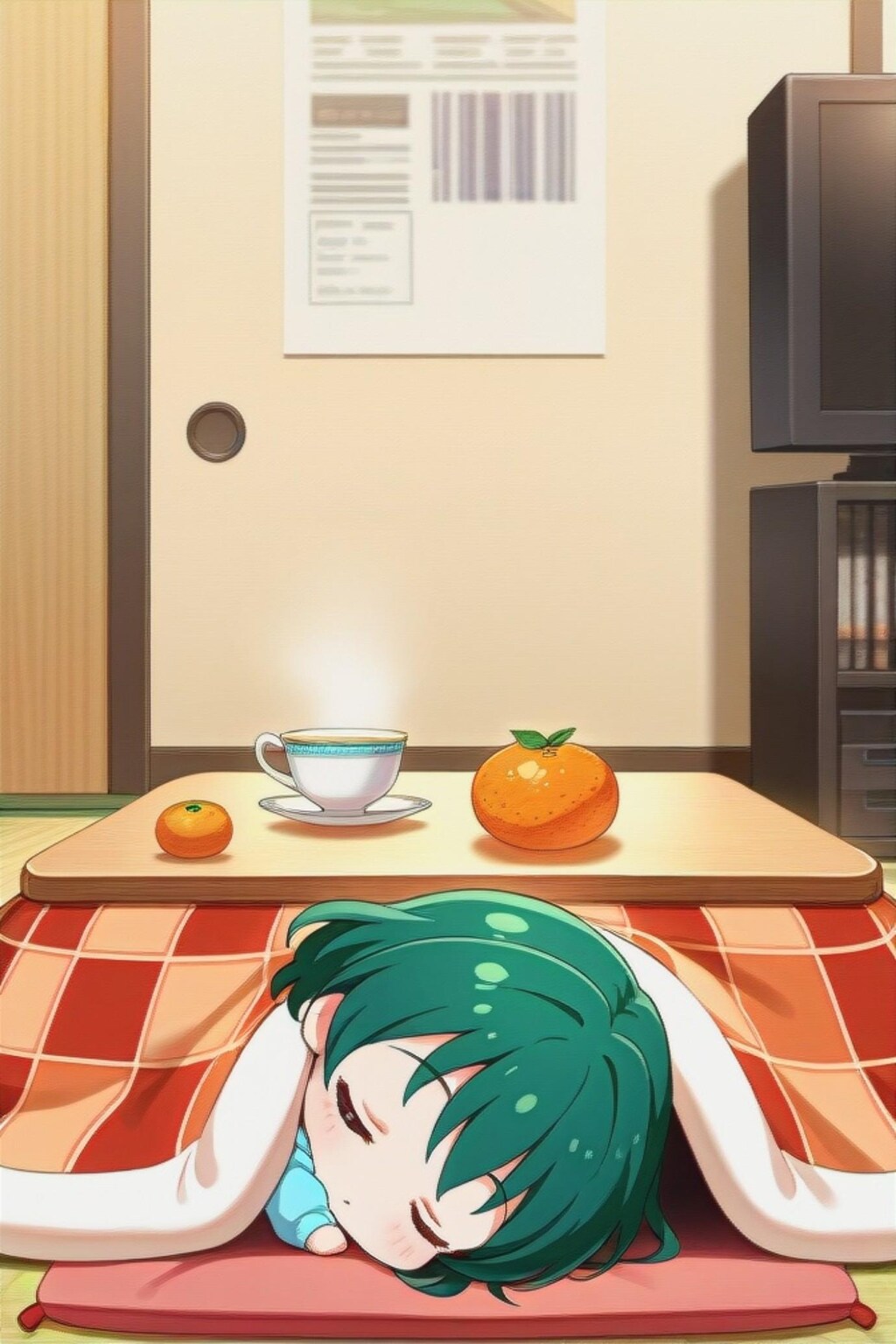 年末の緑髪ちゃん