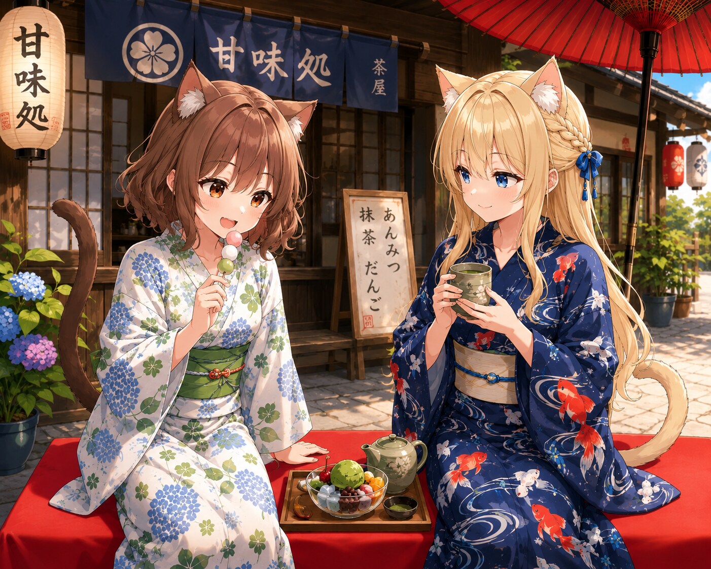 初夏の甘味処にて