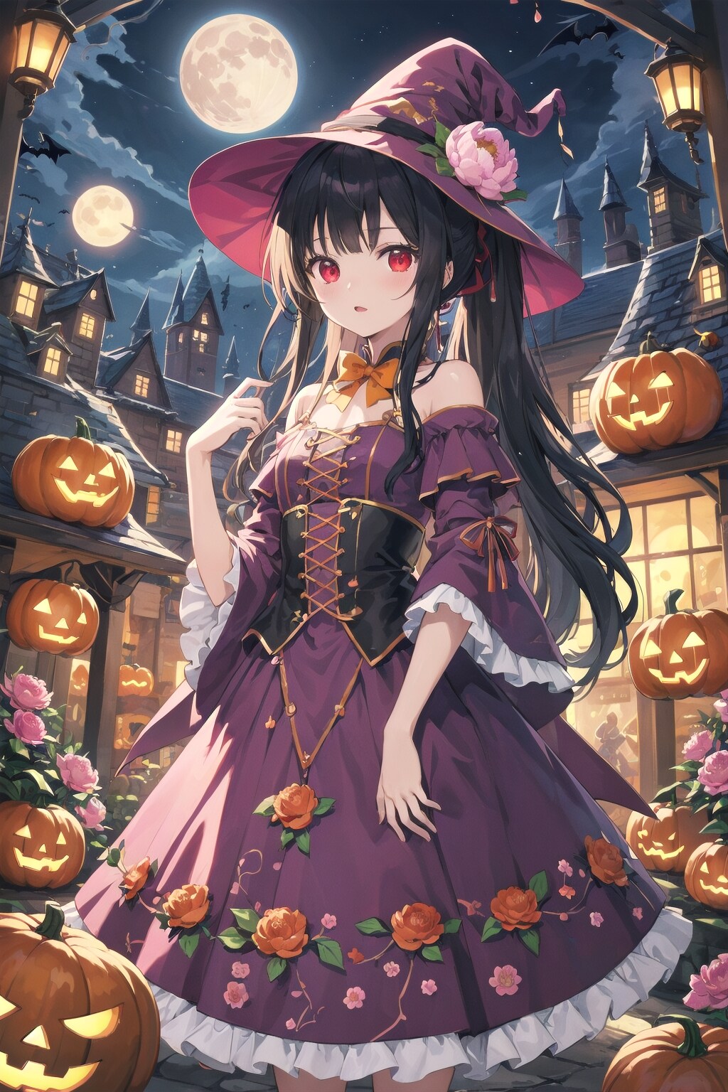 魔女コス牡丹姫 | の人気AIイラスト・グラビア