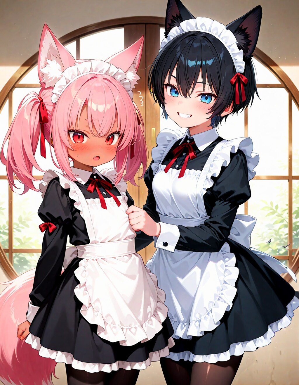 【コラボ感謝絵】Armaさん家の紗奈さんと桃狐ちゃん