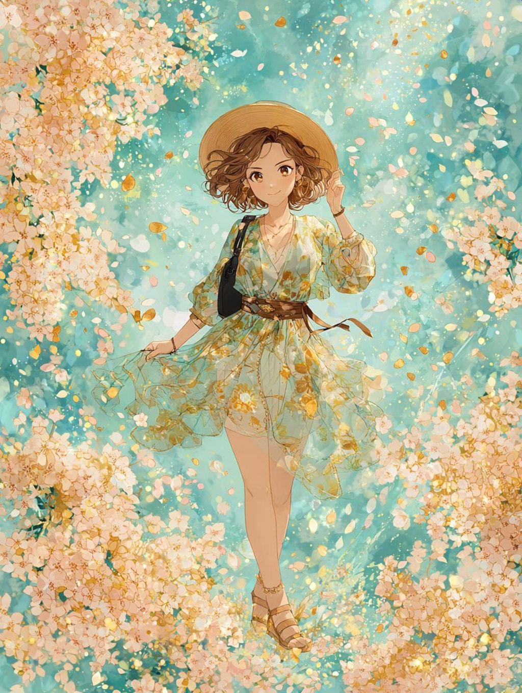 春の女性(ひと)-アニメ風