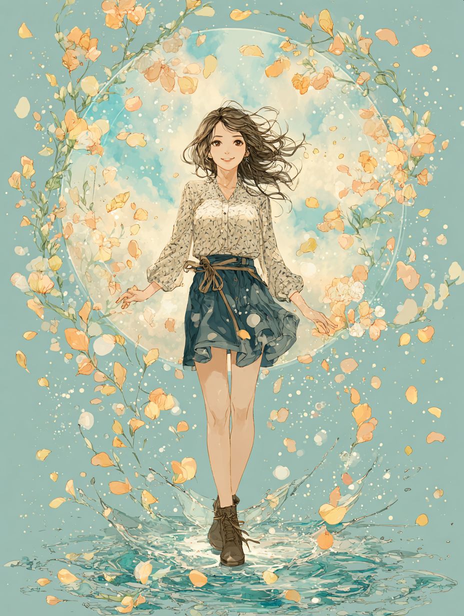 春の女性(ひと)-アニメ風 | の人気AIイラスト・グラビア