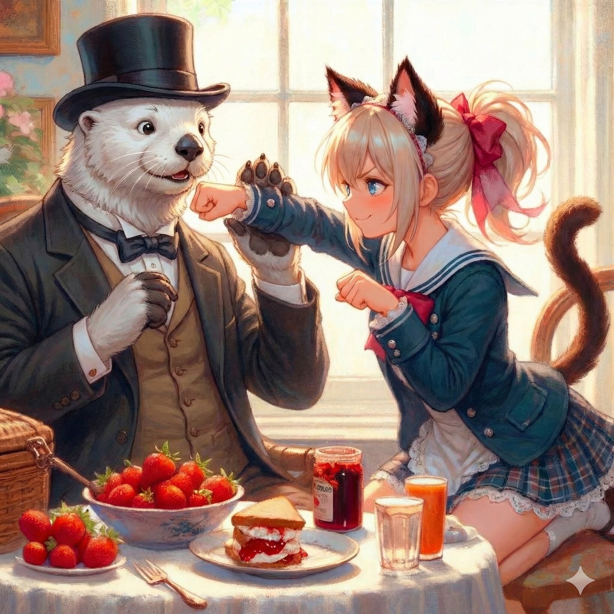 猫パンチ