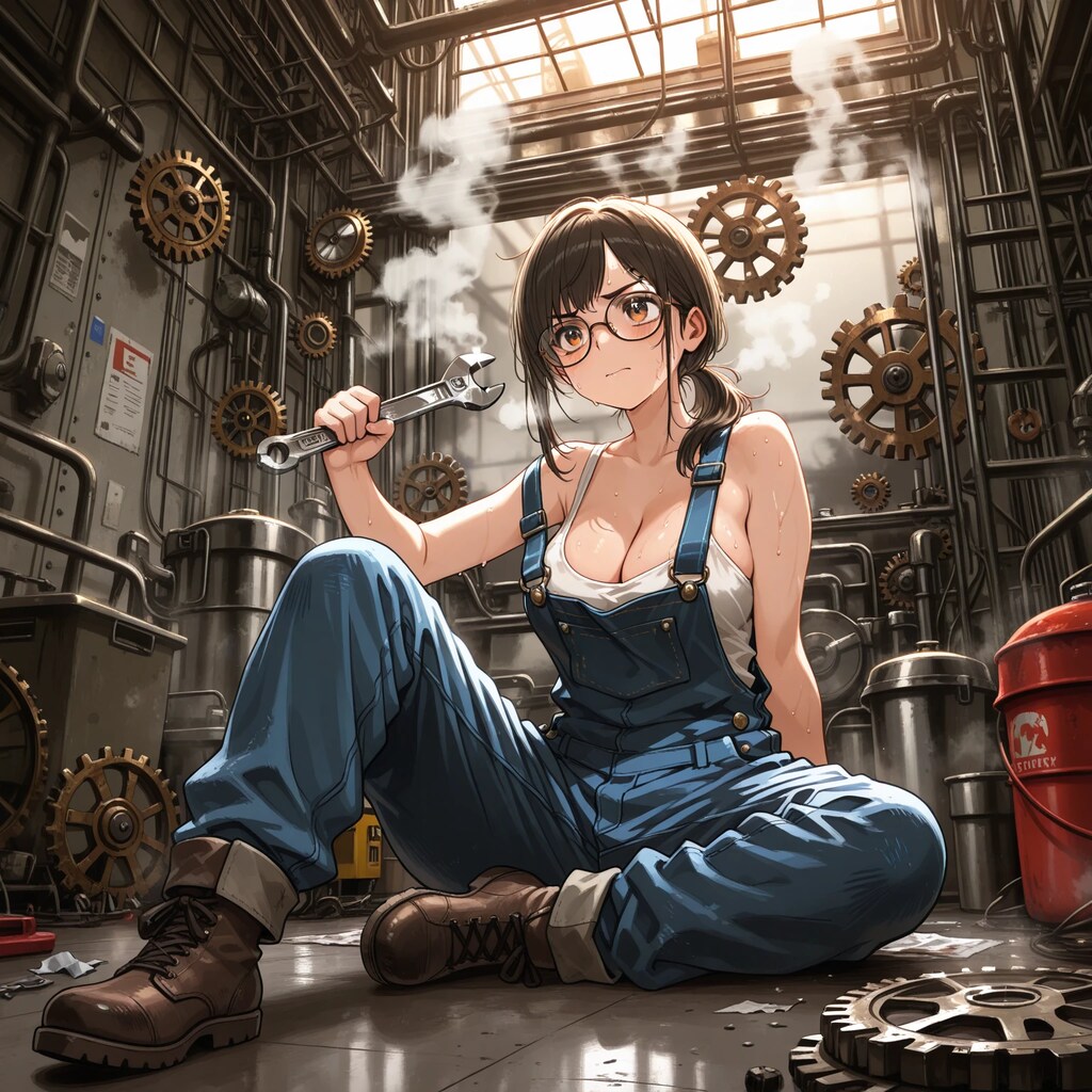 スチームパンクな工場にて