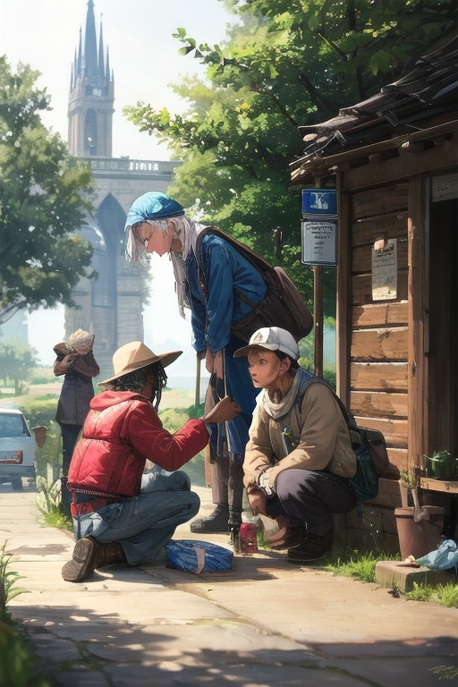 乞食の石碑 | の人気AIイラスト・グラビア