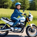 チビっ子　バイクに乗る🏍　チチプイフォトモデル 2枚目