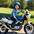 チビっ子　バイクに乗る🏍　チチプイフォトモデル 3枚目