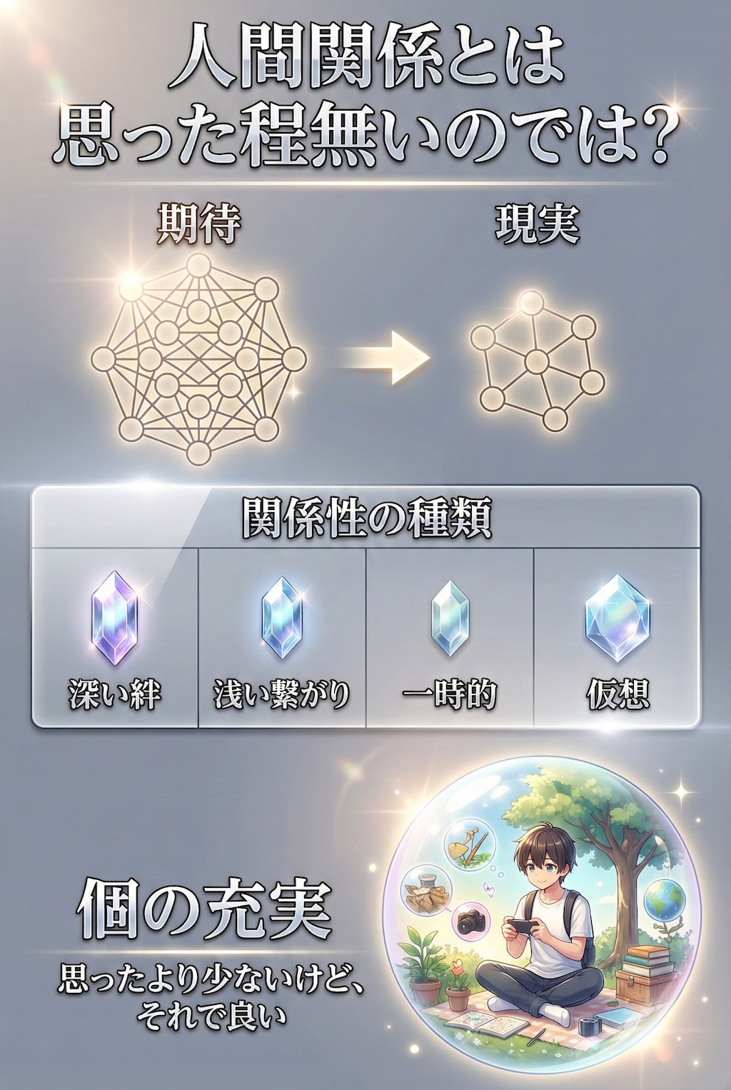 人間関係とは思った程無いのでは？