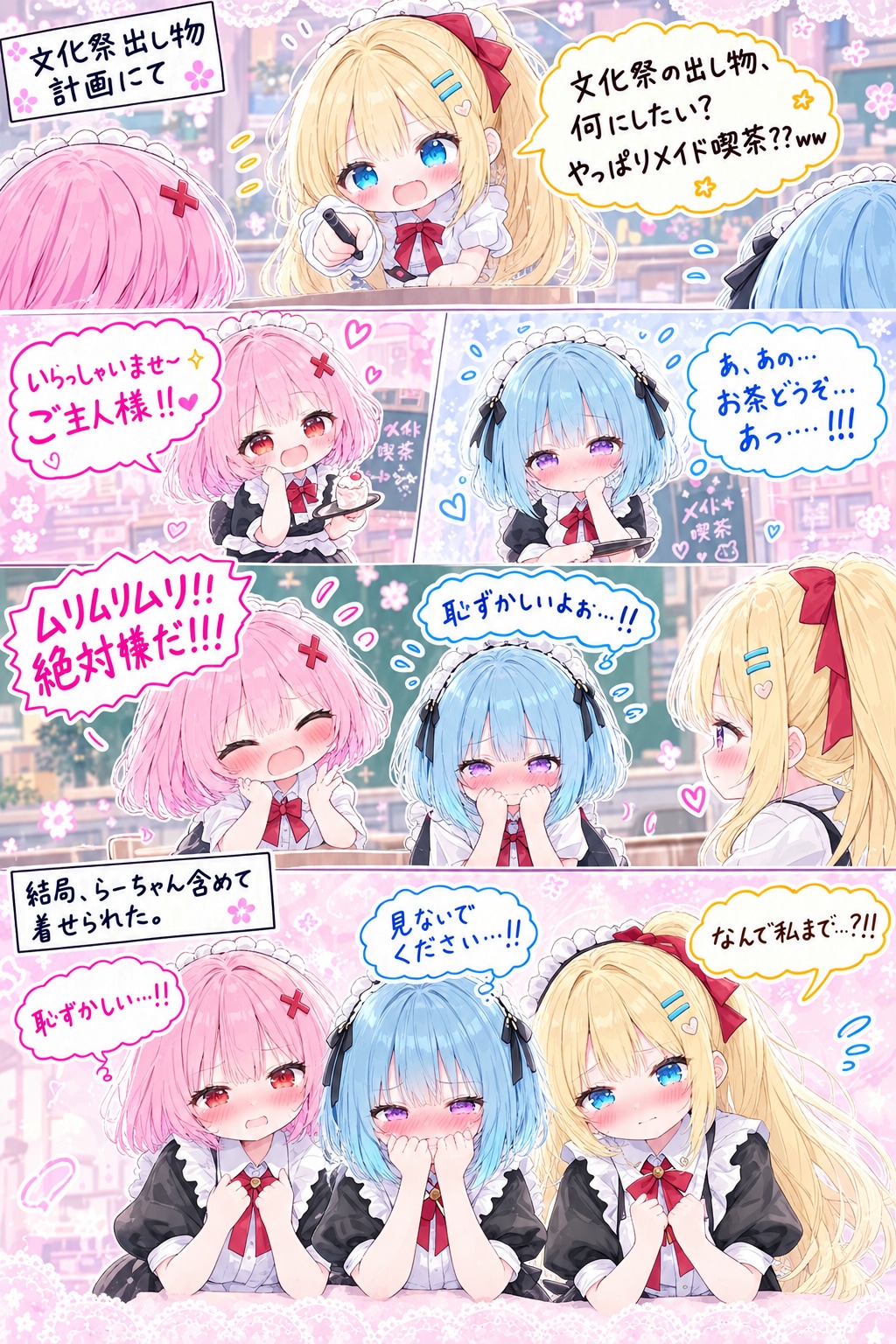 【日常】文化祭はメイド喫茶に決定！？ | の人気AIイラスト・グラビア
