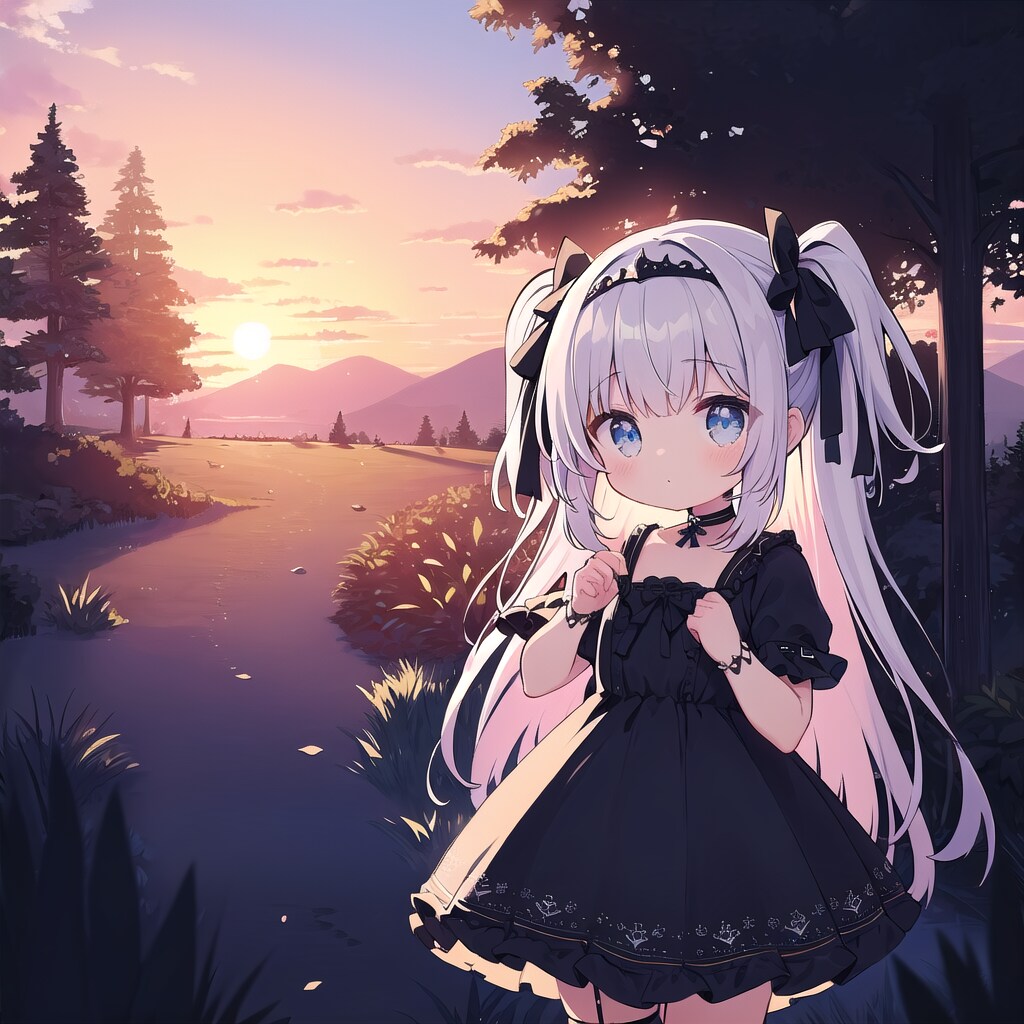 森から帰る子