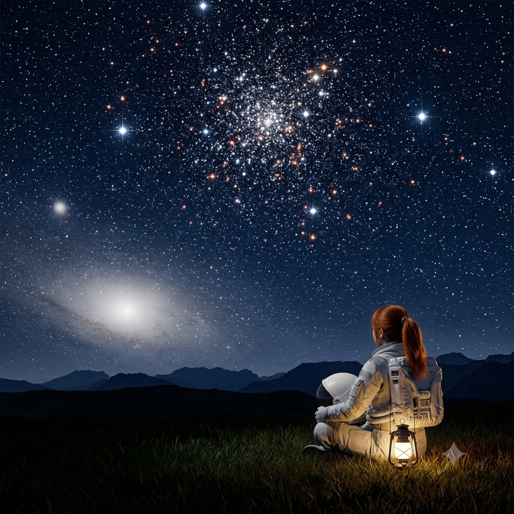 球状星団辺境惑星から銀河を望む