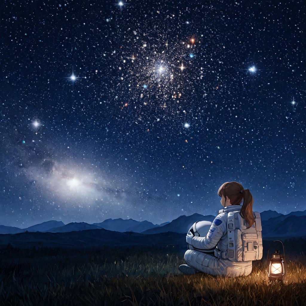 球状星団辺境惑星から銀河を望む