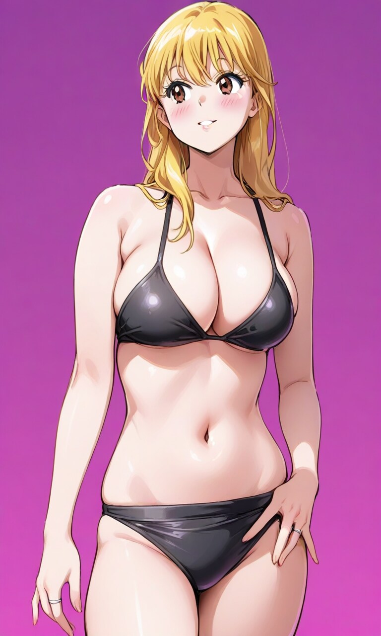 麗子さんの黒ビキニ