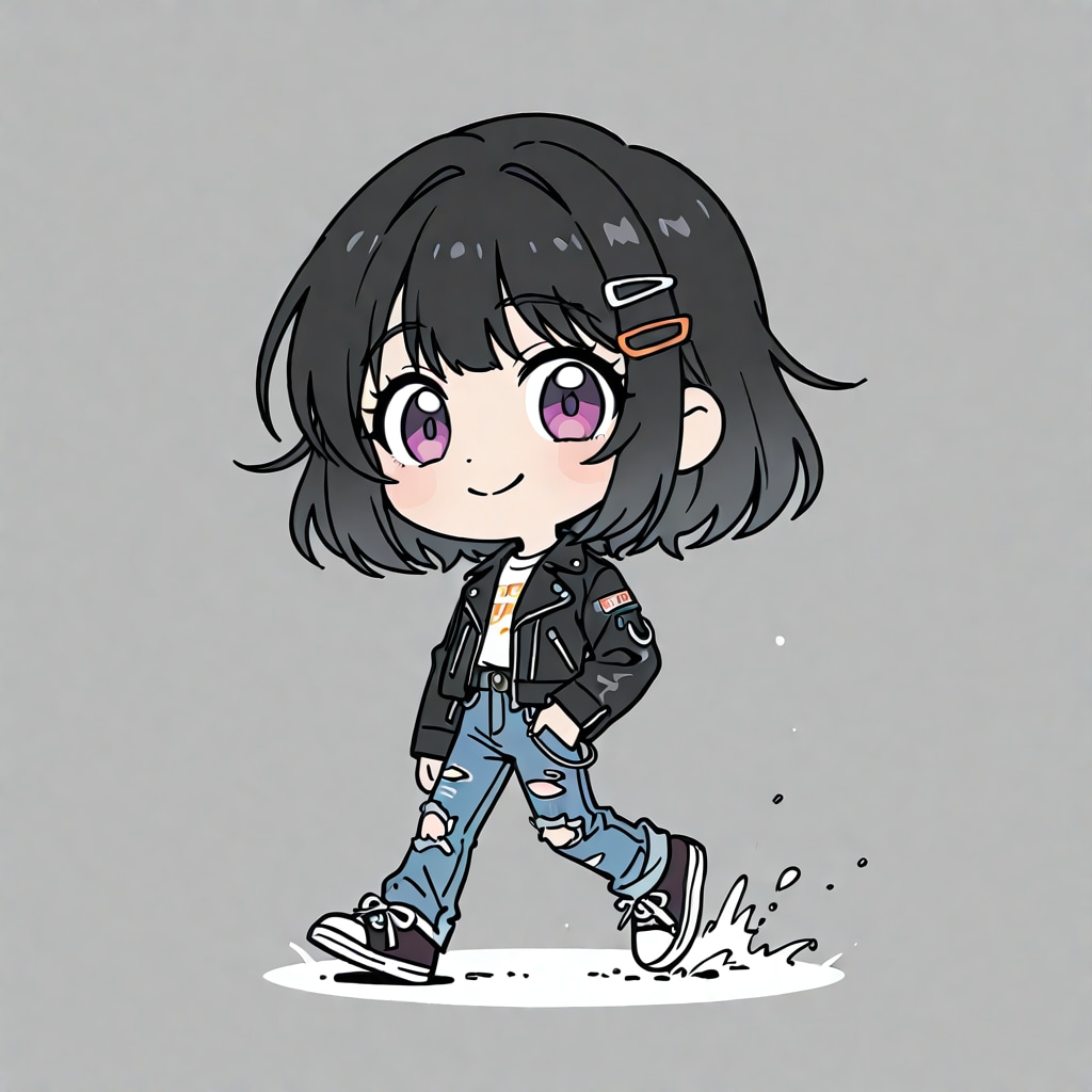 歩くパンクガール