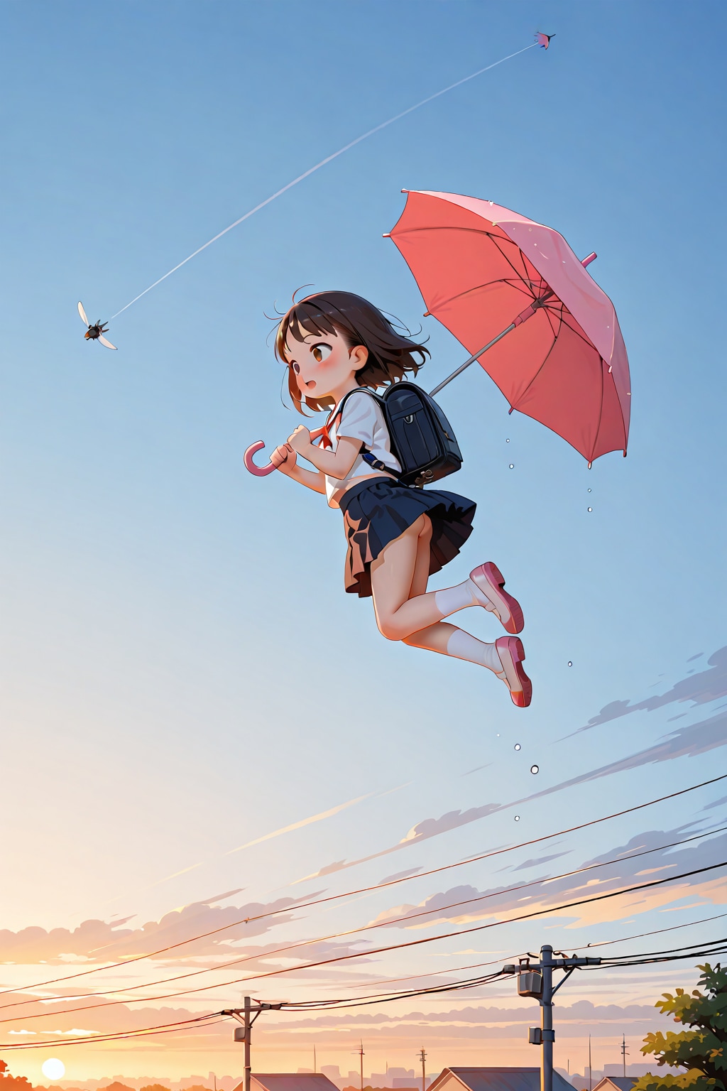 飛ぶ少女とハエ