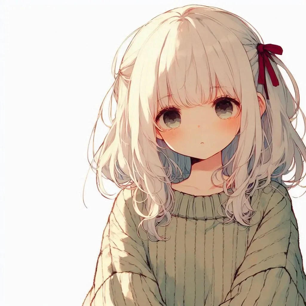 白髪の可愛い女の子【322】 | の人気AIイラスト・グラビア