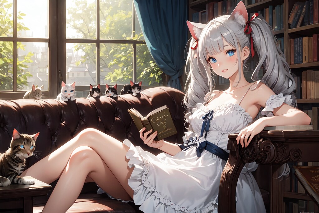 ちっぱい琴音♡猫ブックカフェ編