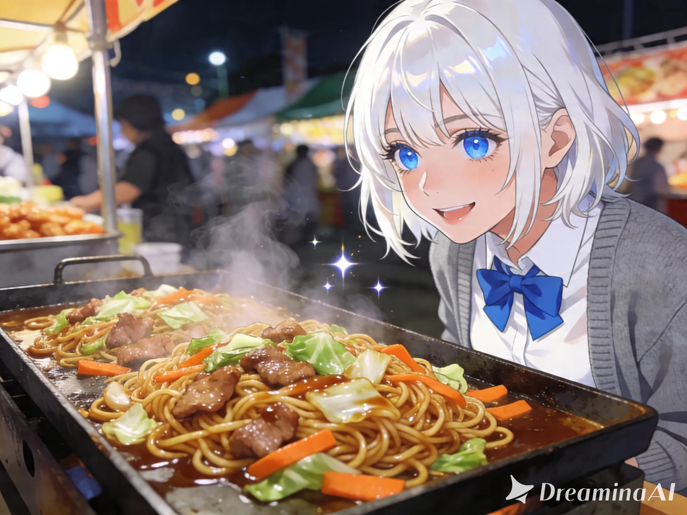 屋台の焼きそば２ | の人気AIイラスト・グラビア