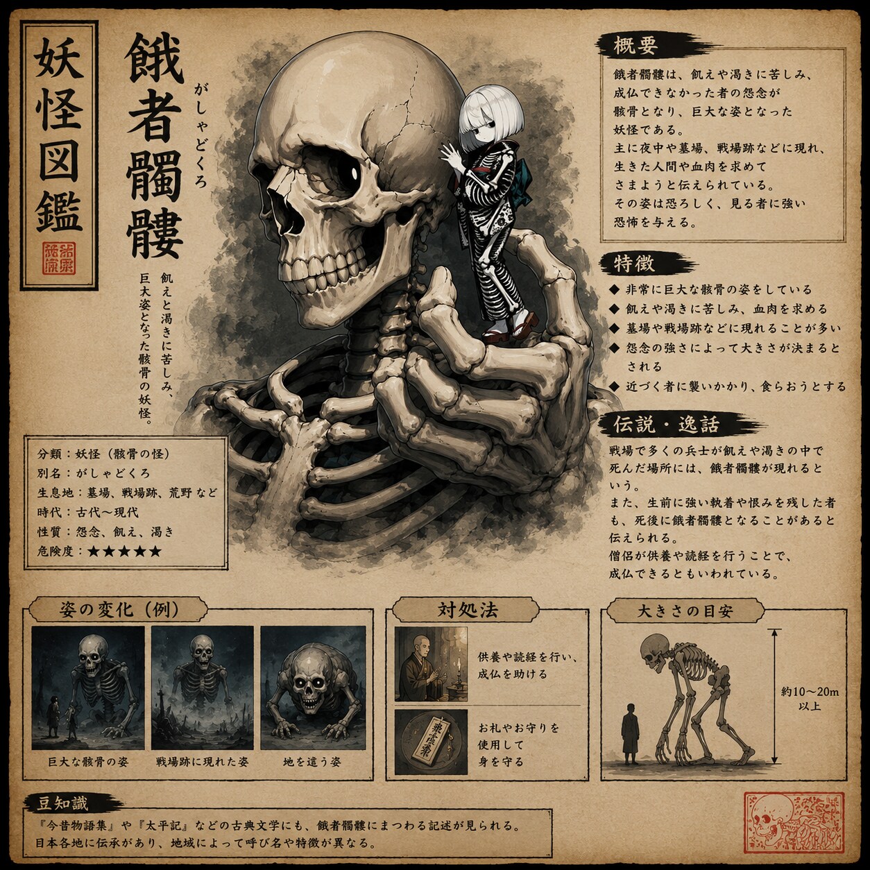 妖怪図鑑【餓者髑髏】 | の人気AIイラスト・グラビア
