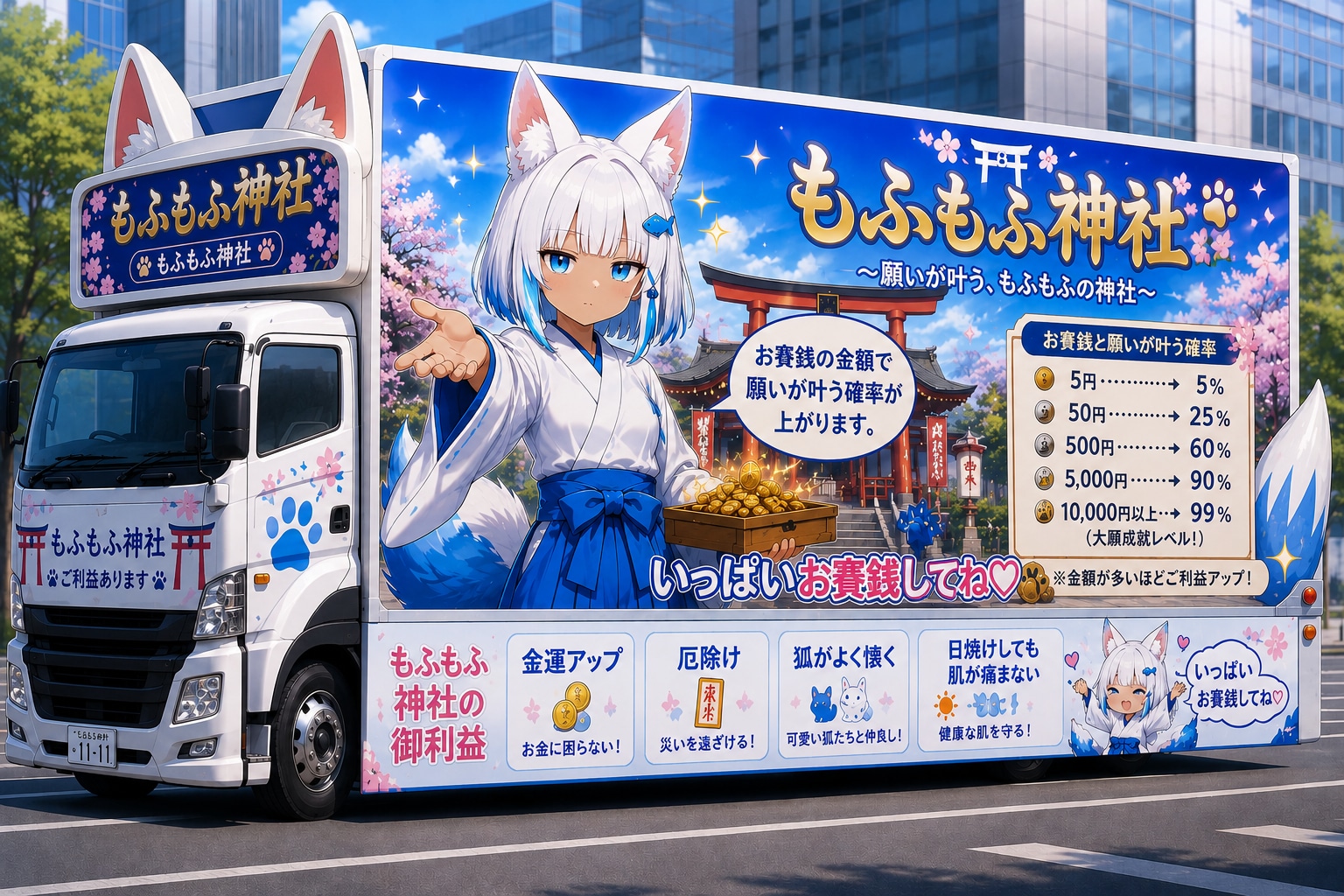 もふもふ神社のアドトラック