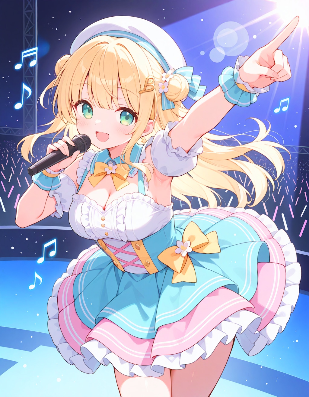 輝くステージ上の歌姫