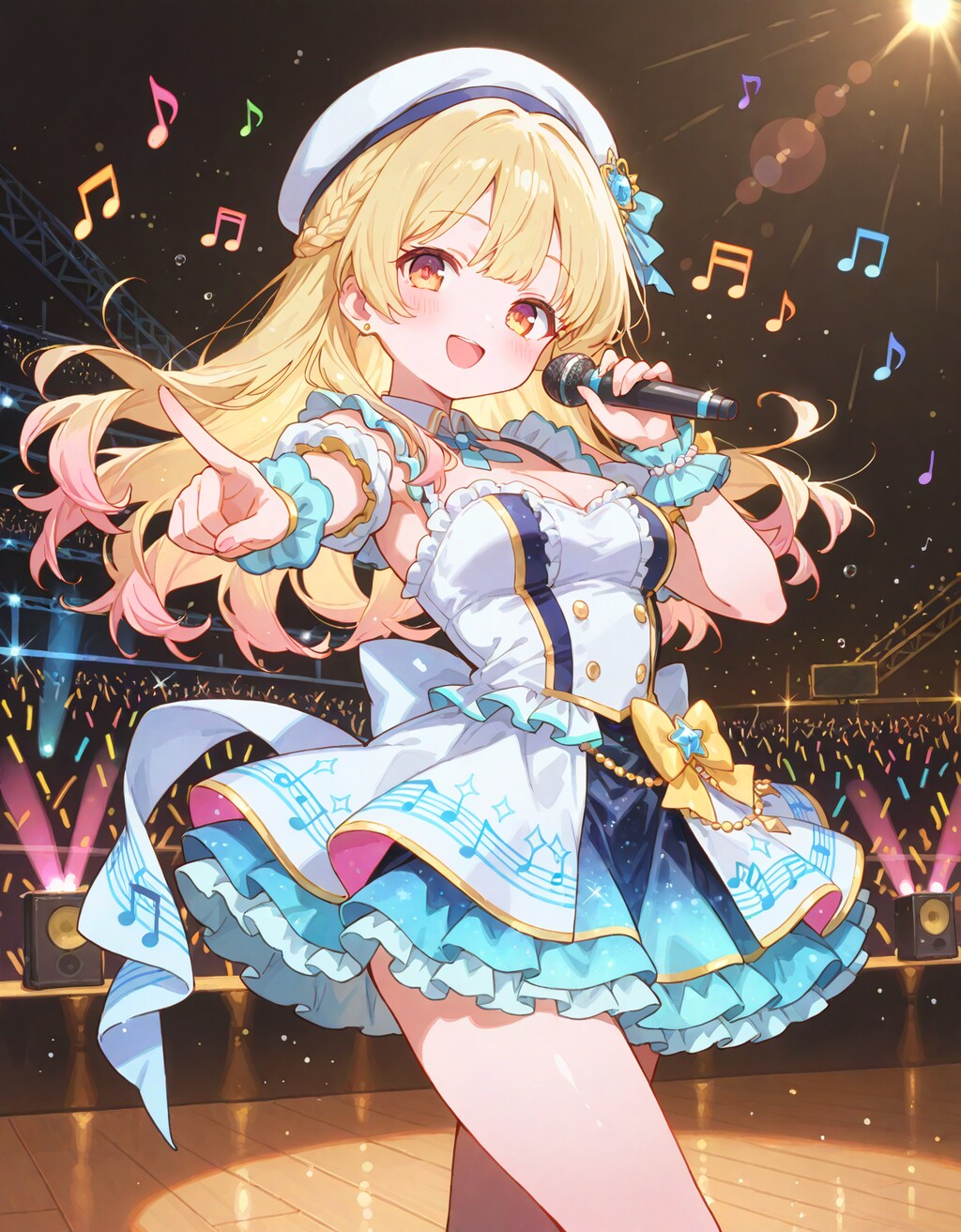 輝くステージ上の歌姫