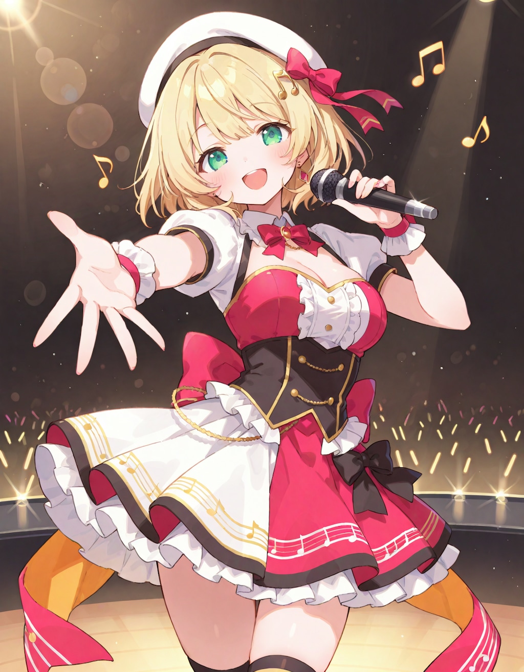 輝くステージ上の歌姫