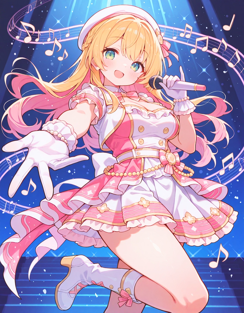 輝くステージ上の歌姫