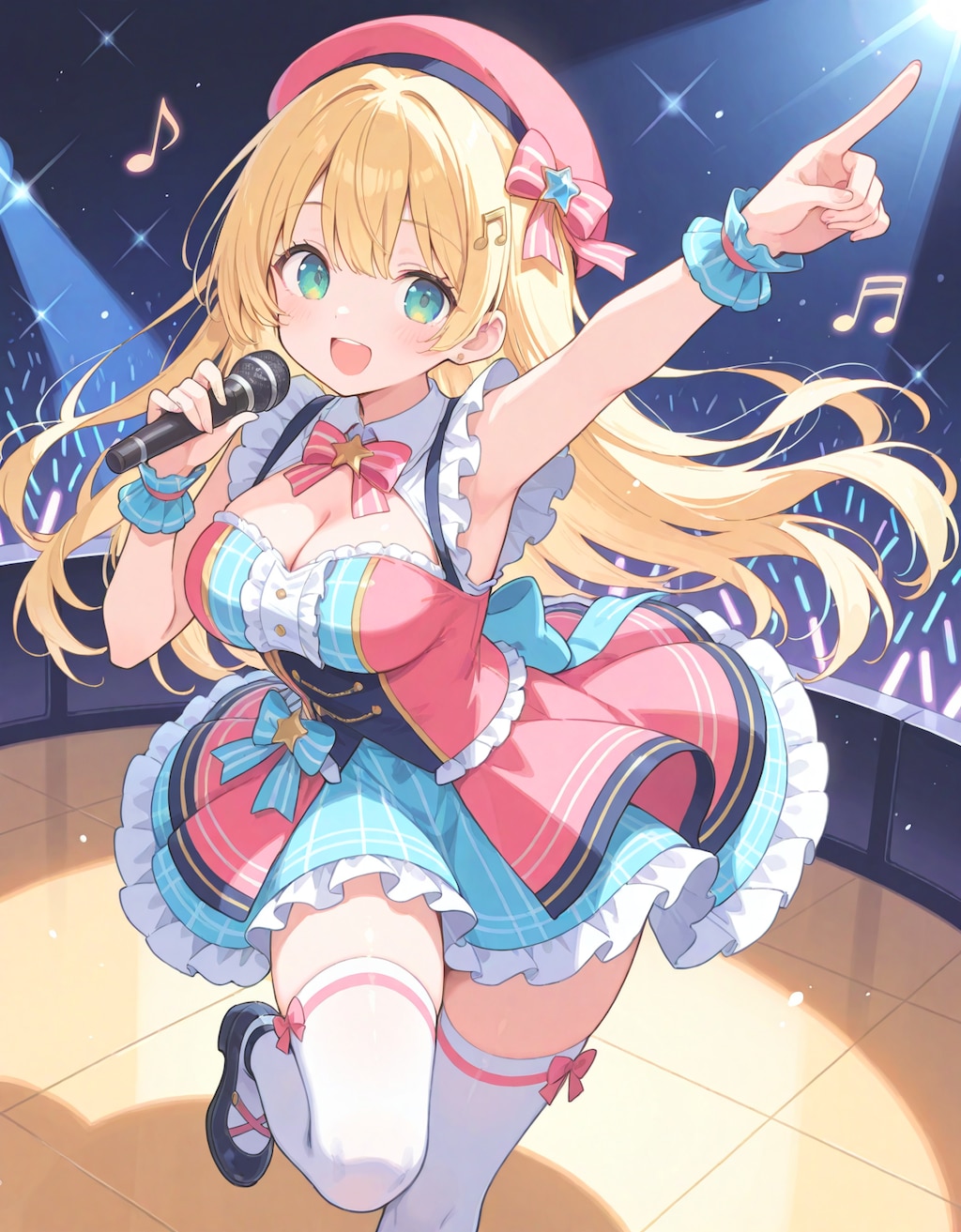 輝くステージ上の歌姫