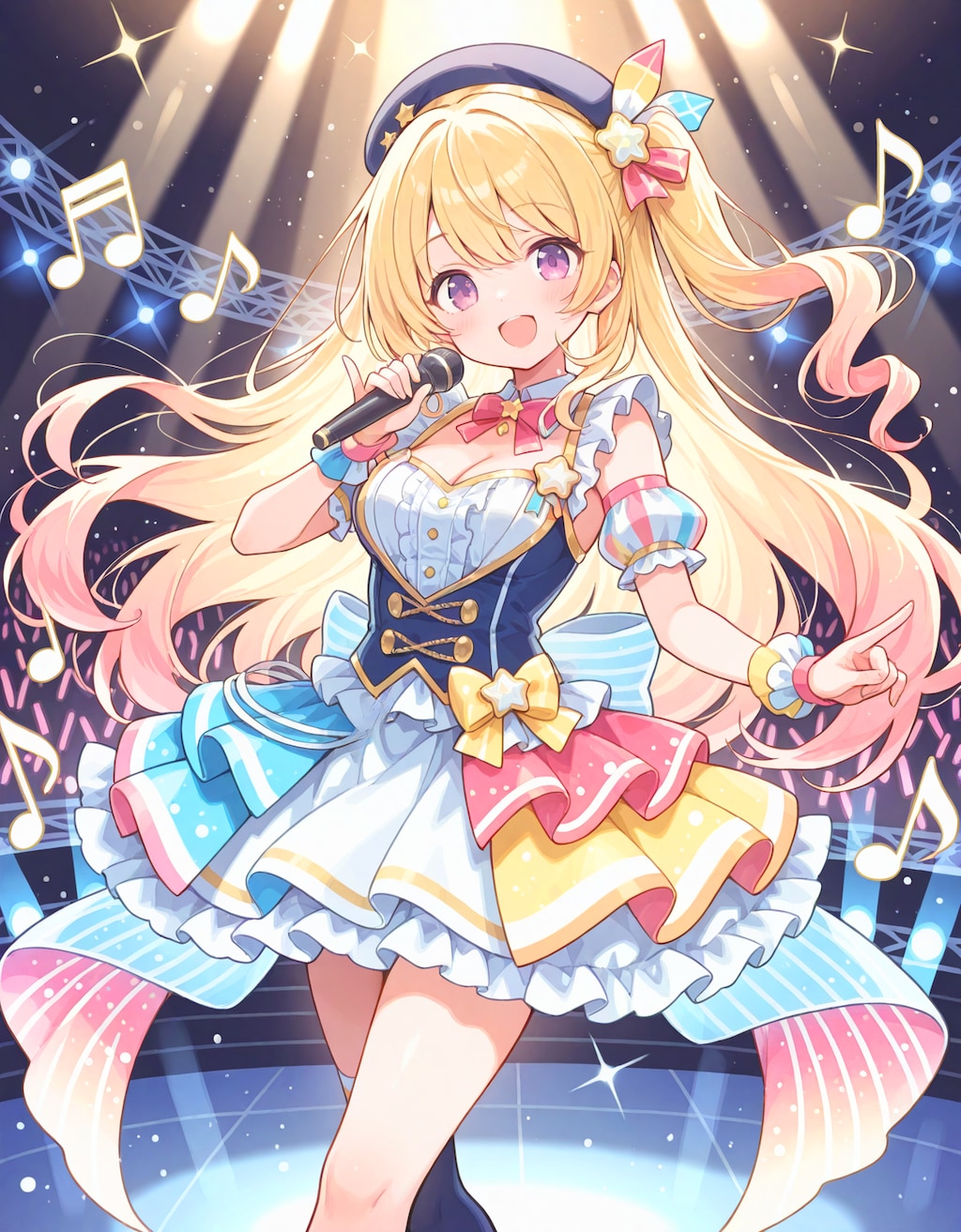 輝くステージ上の歌姫