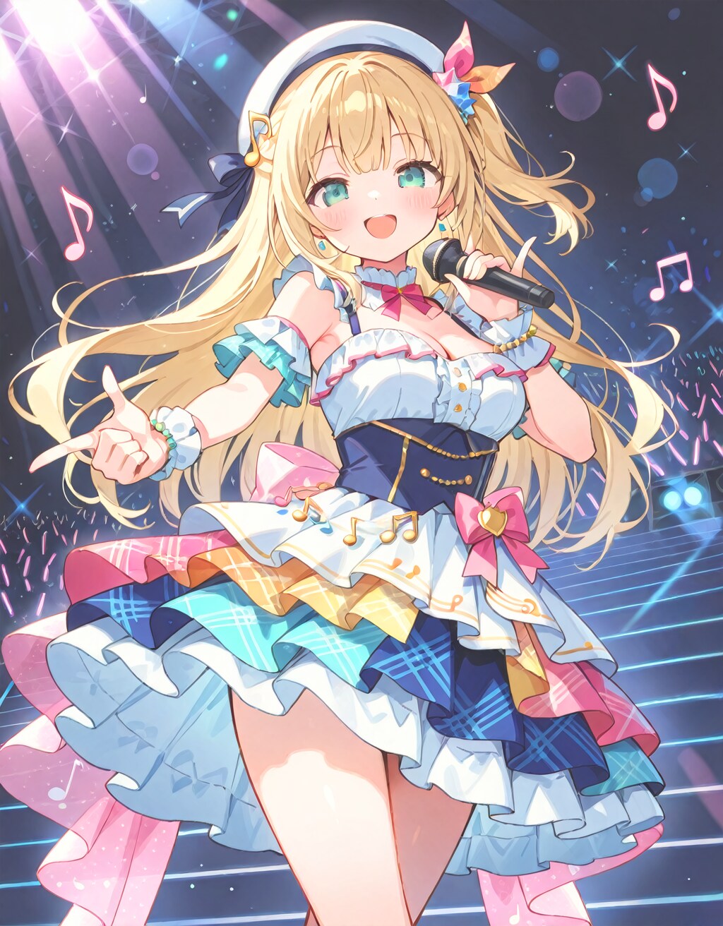 輝くステージ上の歌姫