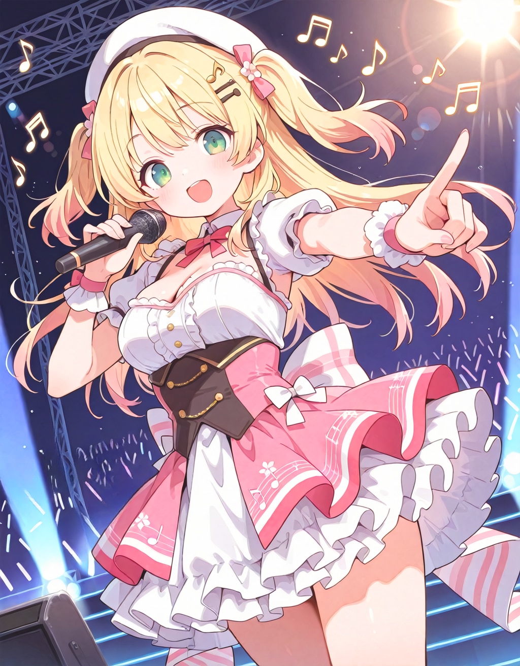 輝くステージ上の歌姫