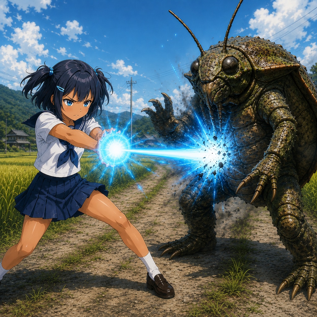 こなつちゃん vs カメゴン