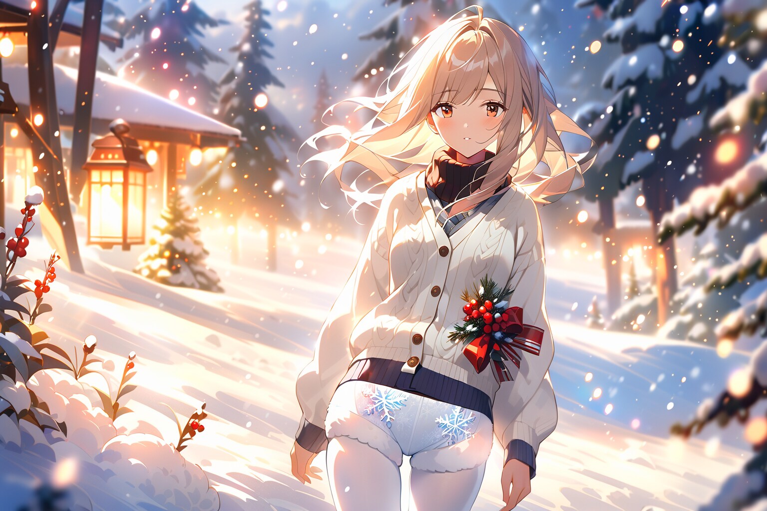 雪降る山にて