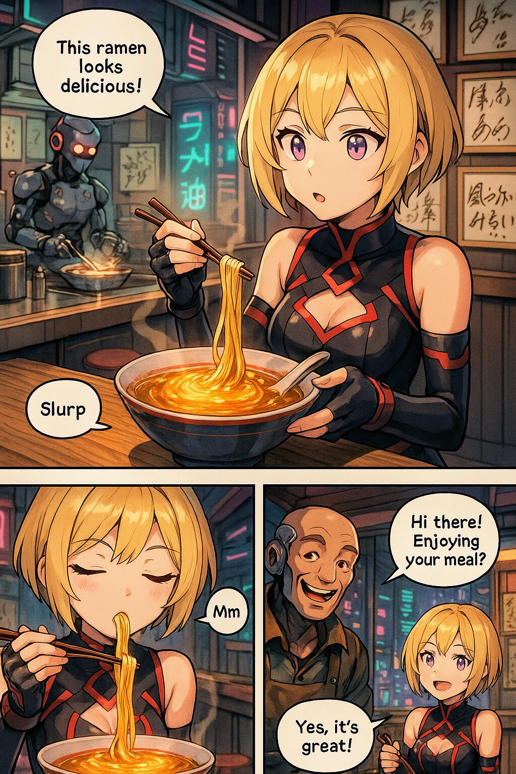 アメコミ風ラーメンマンガ🍜