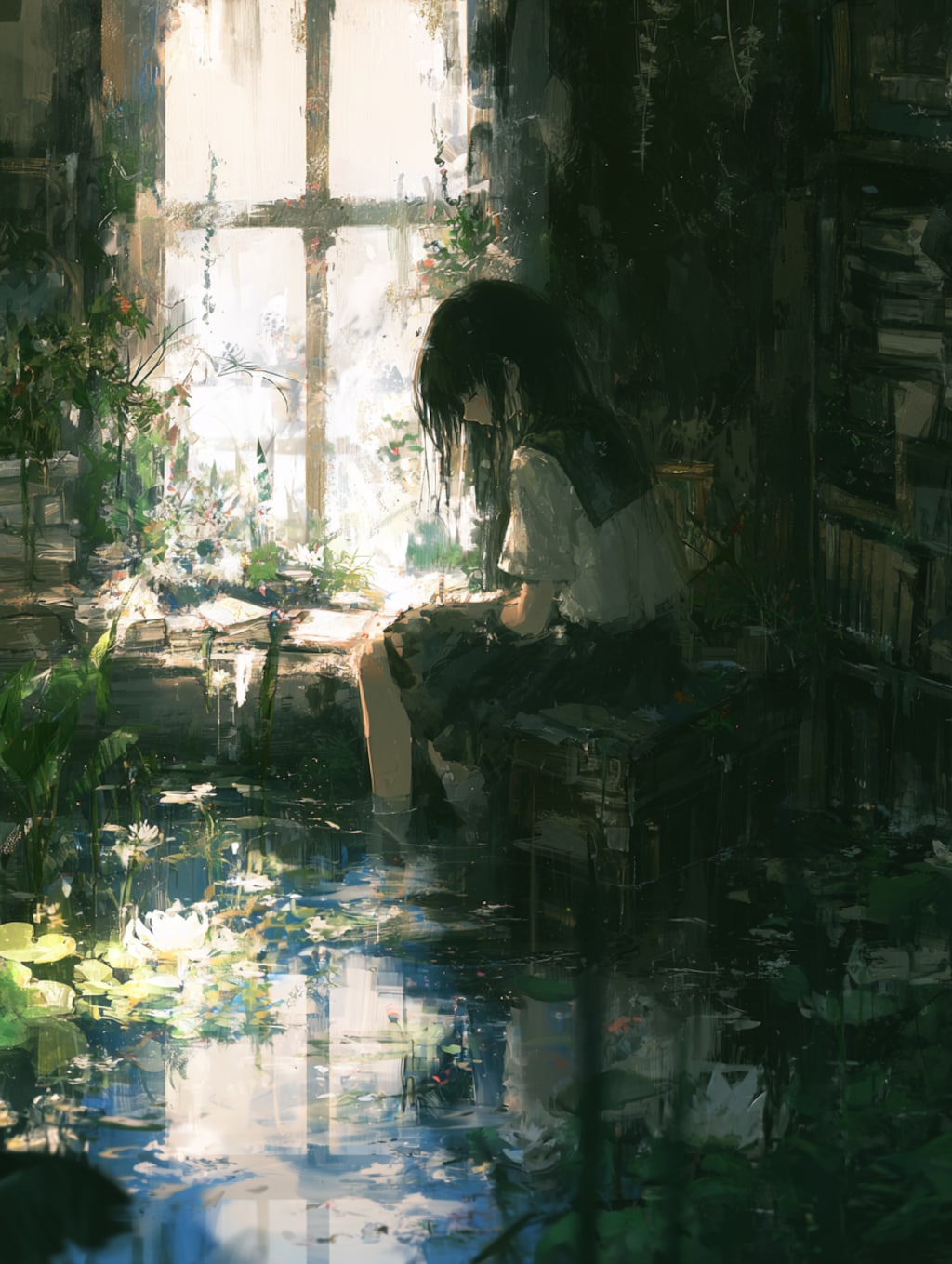 水没した部屋