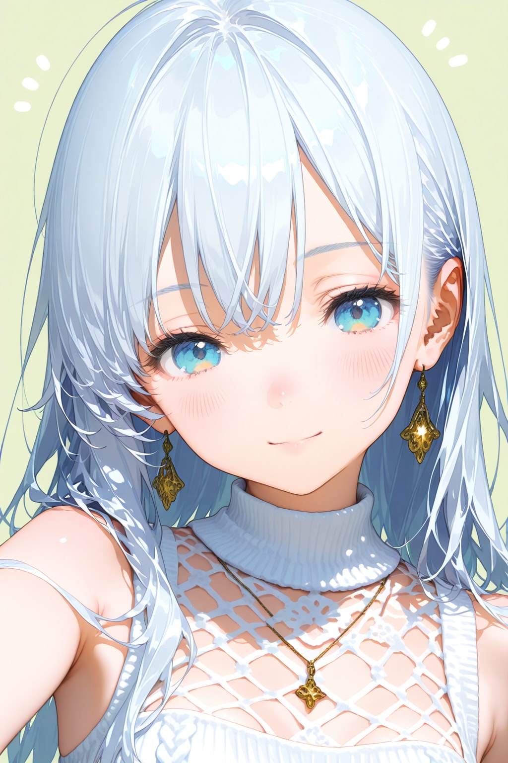 銀髪のハイネック少女