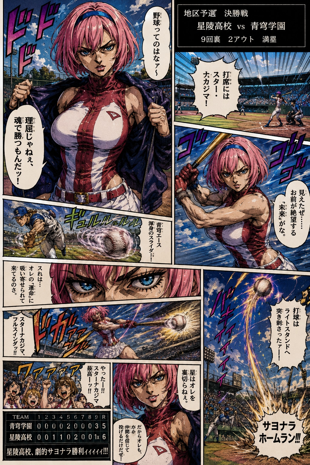 ジョジョ風野球漫画