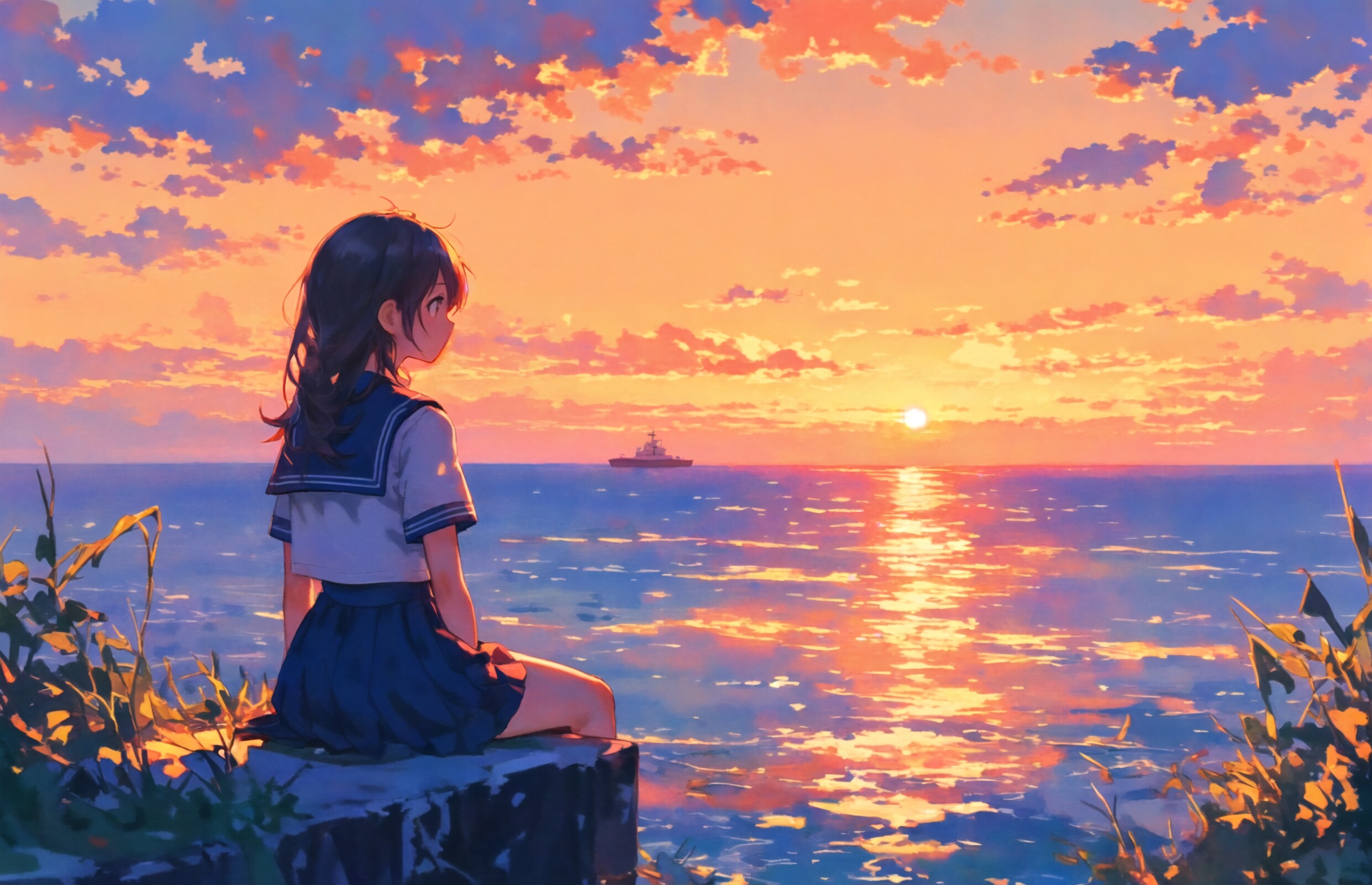夏の夕陽はなぜか寂しい